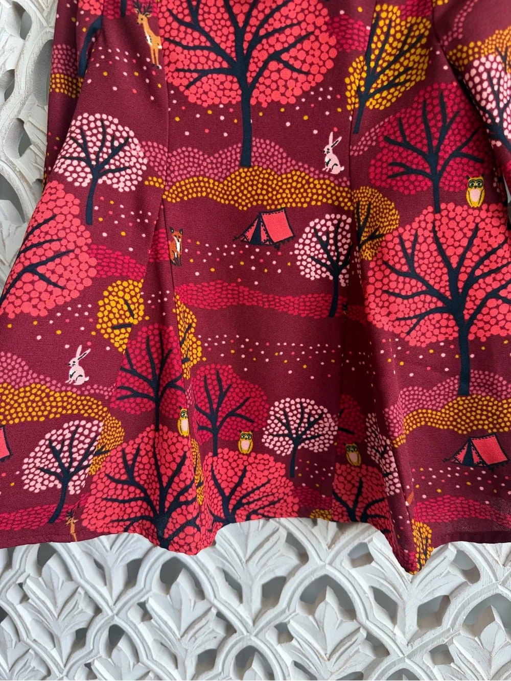 Genuine Kids by OshKosh Woodland Animals Camping Dress, 18M